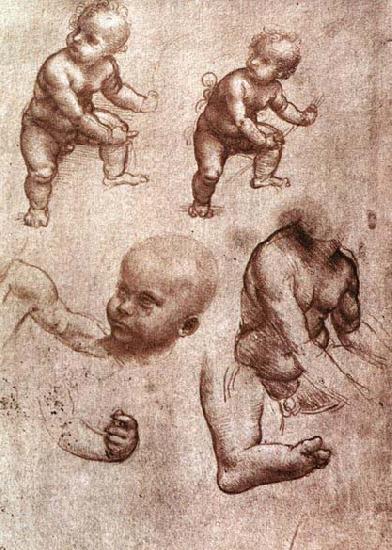 Leonardo  Da Vinci Study of a child Germany oil painting art